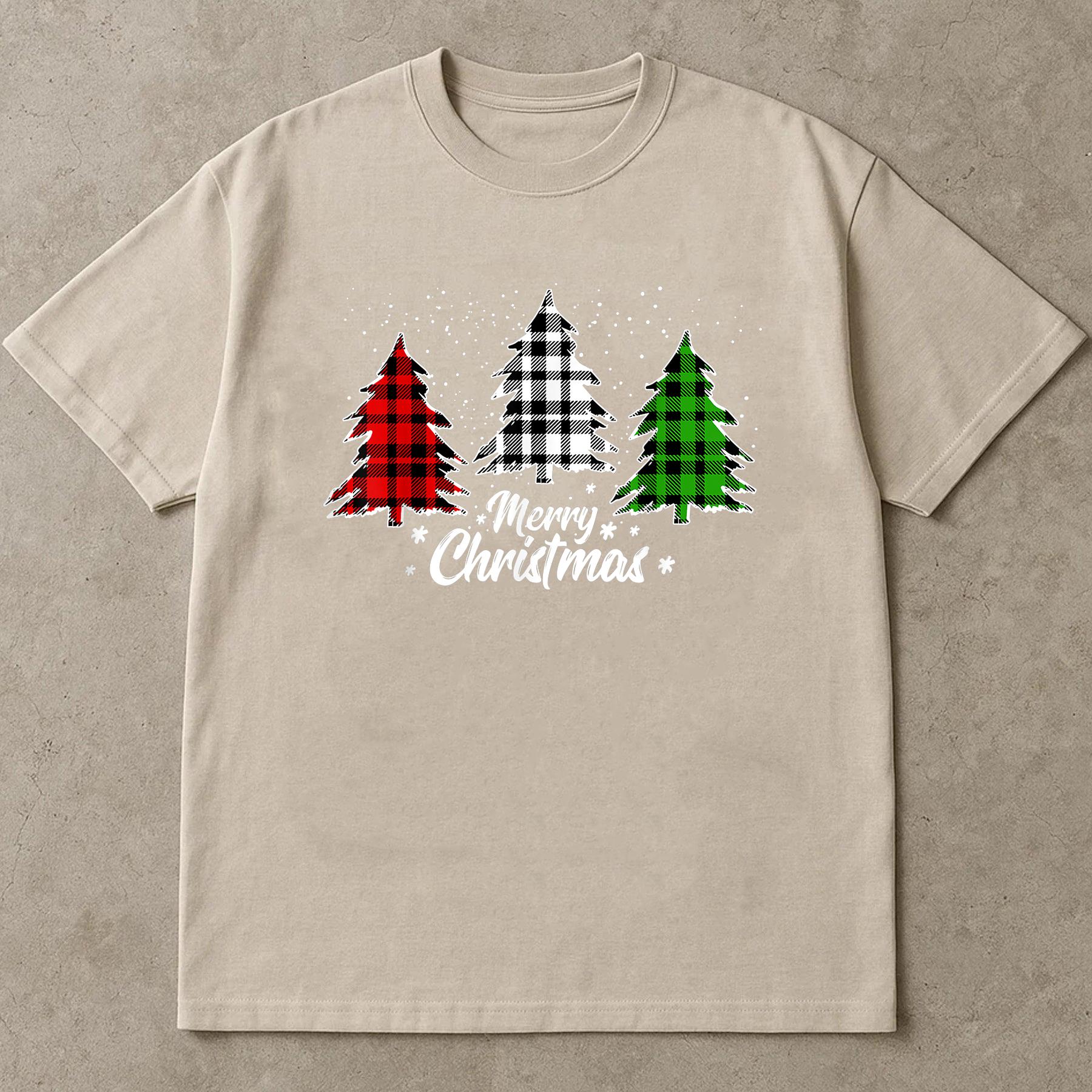 Buffalo Plaid Christmas Tree Shirt, Red Black Green Tree Tee, Merry Christmas Top, Cozy Holiday Outfit, Winter Festive Family Gift