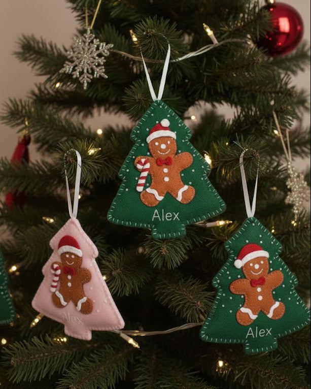 Personalized Gingerbread Ornament, Gingerbread With Name Ornament, Custom Name Keepsake, Handmade Ornament, Family Gift