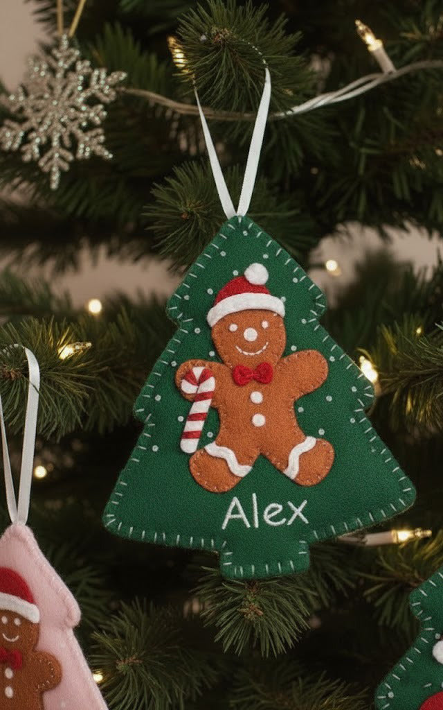 Personalized Gingerbread Ornament, Gingerbread With Name Ornament, Custom Name Keepsake, Handmade Ornament, Family Gift