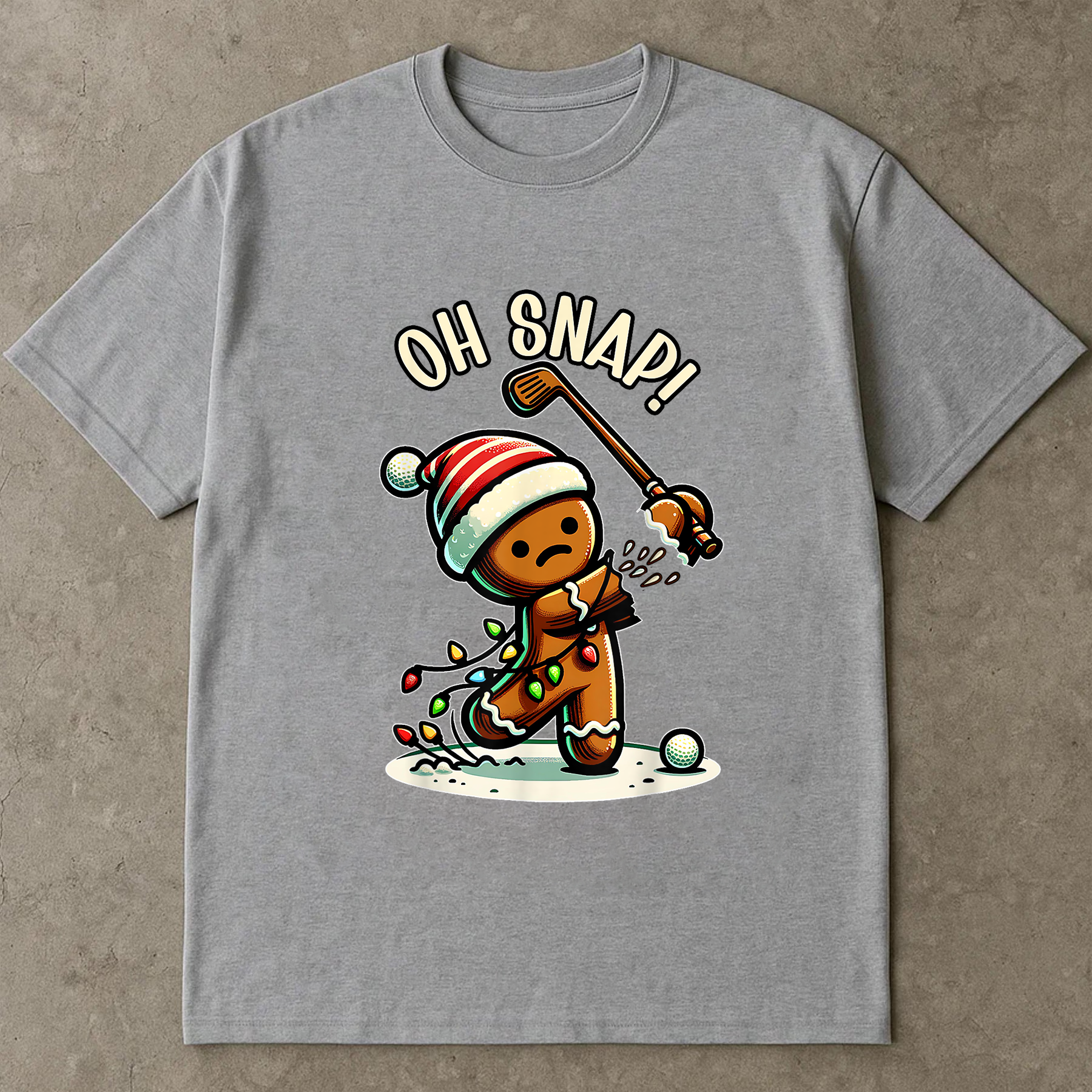 Oh Snap Gingerbread Shirt, Funny Christmas Cookie Tee, Holiday Humor Top, Cute Santa Hat Outfit, Festive Xmas Gift T-Shirt
