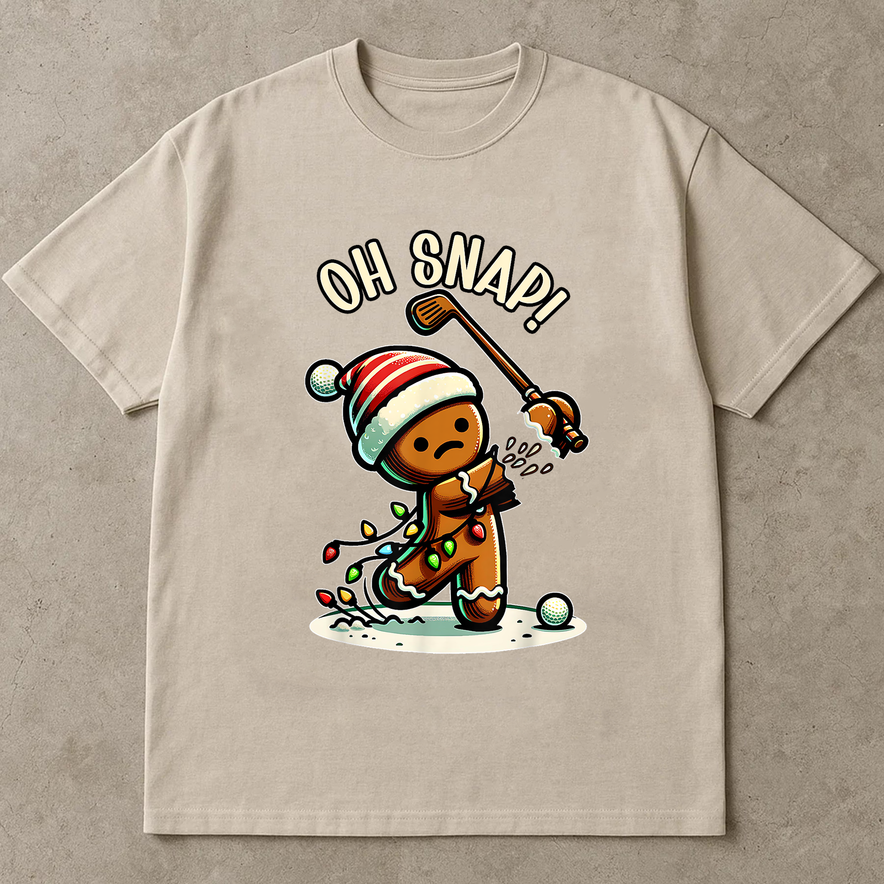 Oh Snap Gingerbread Shirt, Funny Christmas Cookie Tee, Holiday Humor Top, Cute Santa Hat Outfit, Festive Xmas Gift T-Shirt