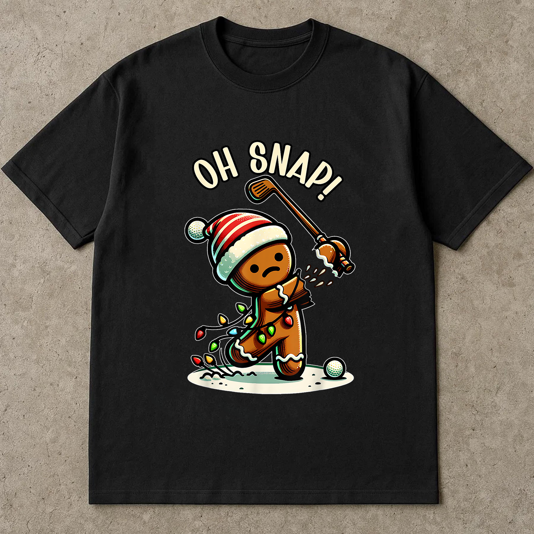 Oh Snap Gingerbread Shirt, Funny Christmas Cookie Tee, Holiday Humor Top, Cute Santa Hat Outfit, Festive Xmas Gift T-Shirt