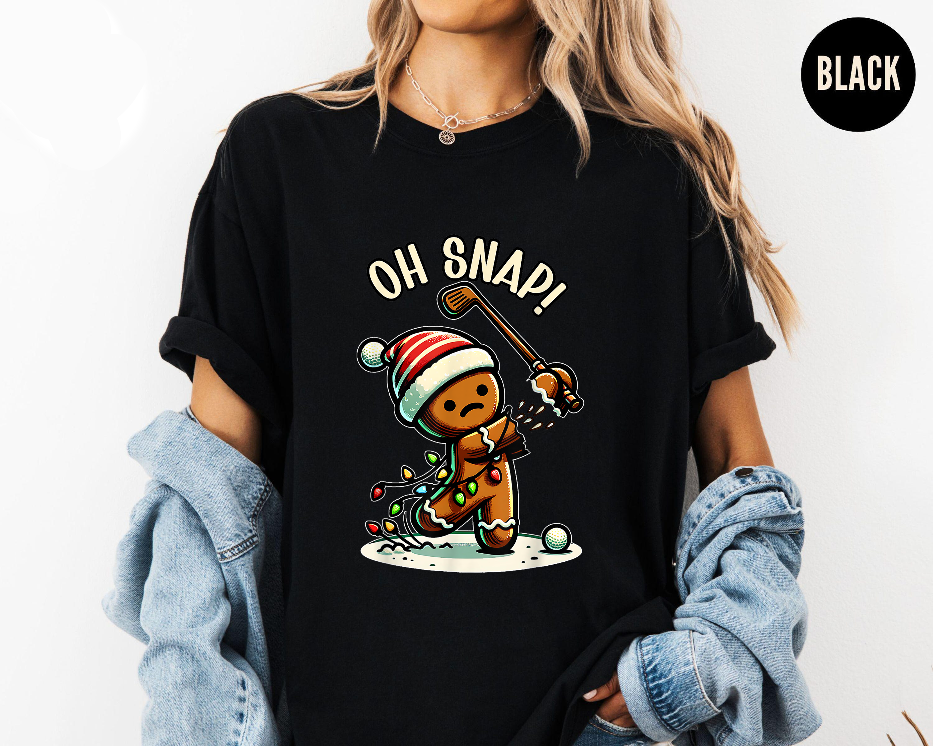 Oh Snap Gingerbread Shirt, Funny Christmas Cookie Tee, Holiday Humor Top, Cute Santa Hat Outfit, Festive Xmas Gift T-Shirt