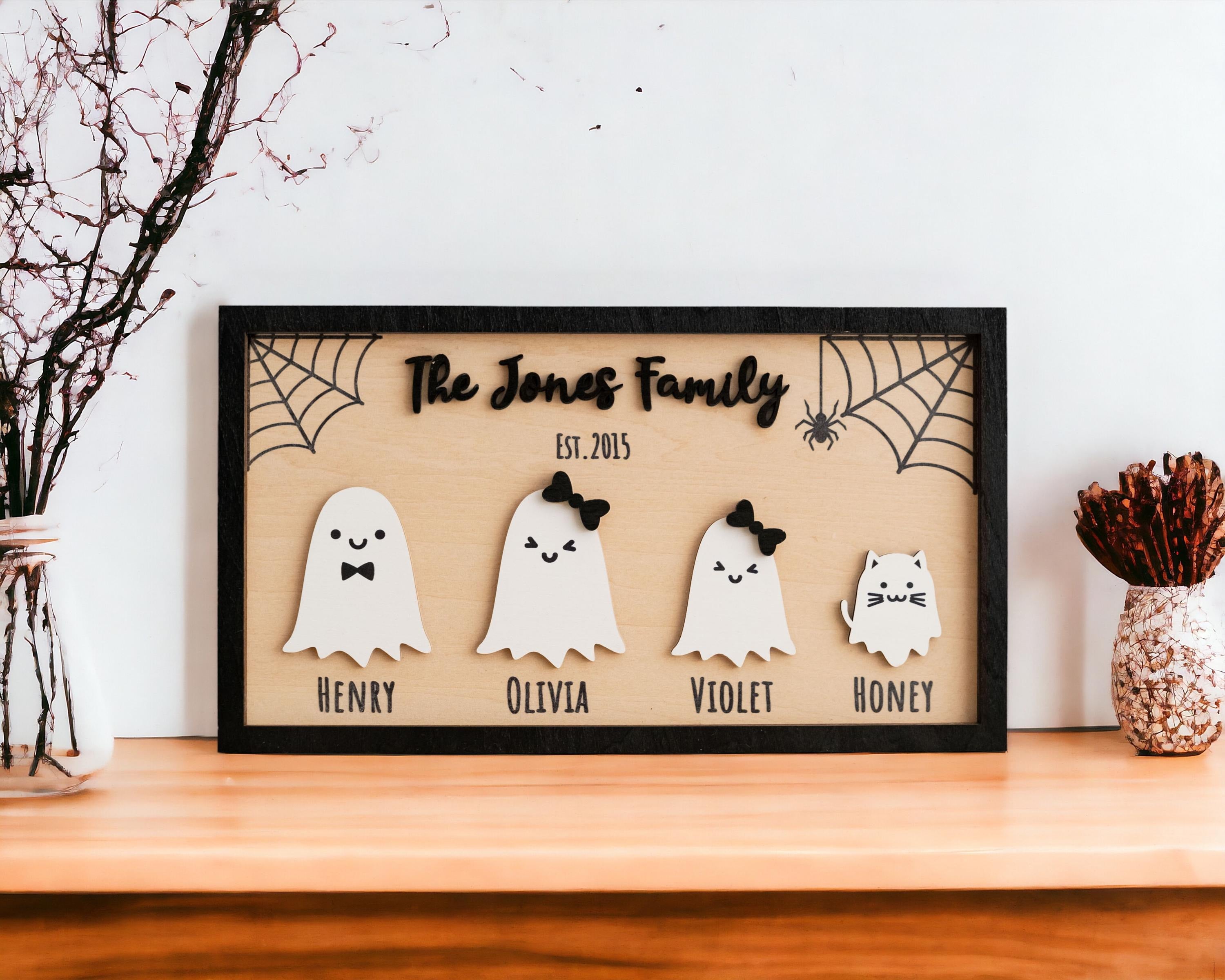Personalized Wooden Halloween Table Decor for Festive Autumn Touch, Farmhouse Halloween Decor, Custom Gifts For Him & Her