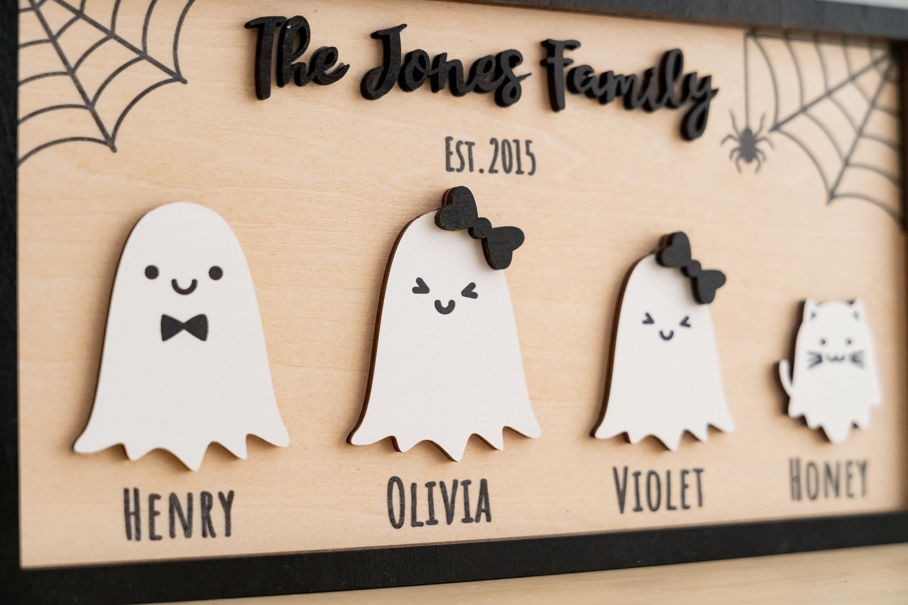 Personalized Wooden Halloween Table Decor for Festive Autumn Touch, Farmhouse Halloween Decor, Custom Gifts For Him & Her