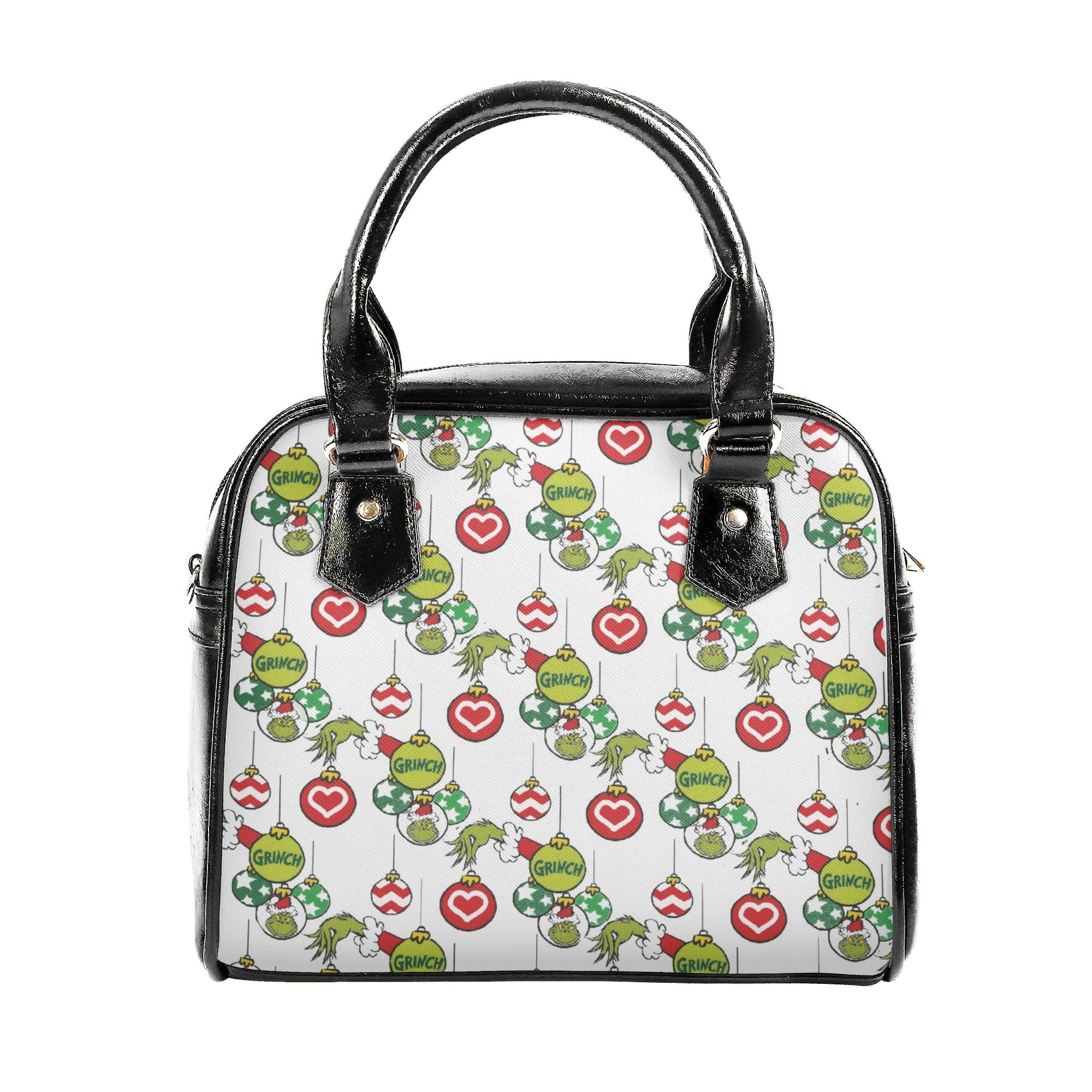 Christmas Ornament Pattern Handbag, Festive Holiday Purse, Winter Party Tote Bag, Cute Seasonal Shoulder Bag