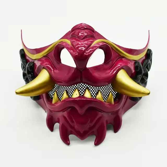 Halloween Japanese Samurai Ghost Mask, Scary Mask, Horror Role Play, Prajna Killer Cosplay, Thick Halloween Mask, Halloween Costume Ideas