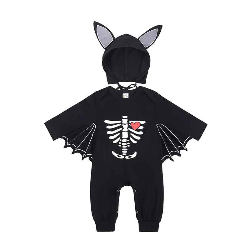 Kids Halloween Costumes, Halloween Baby Black Bat Costume, Jumpsuit Cosplay Romper, Infant Boys Girls Purim Party
