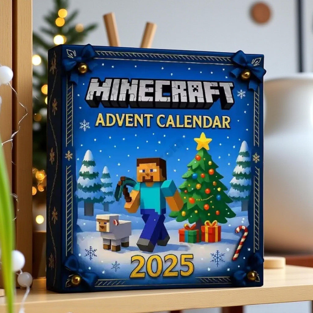 2025 Minecraft Advent Calendar - Christmas Tree Ornaments & Acrylic Charm Countdown, Gamer Gift, Pixel Art Holiday Decor, Kids Surprise Box
