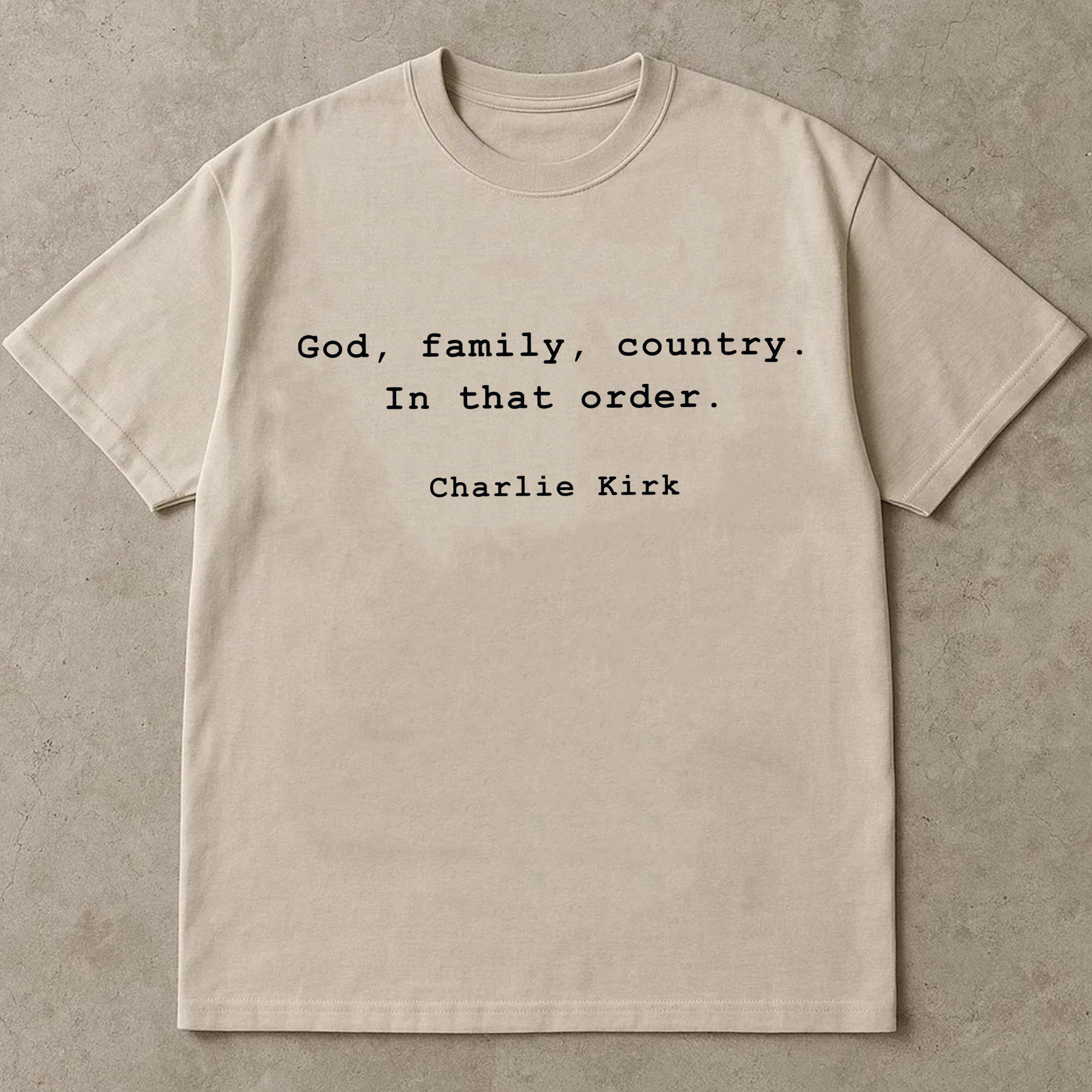 God Family Country Shirt, Charlie Kirk Quote TShirt, Christian Conservative Tee, Patriot America Faith Political Top