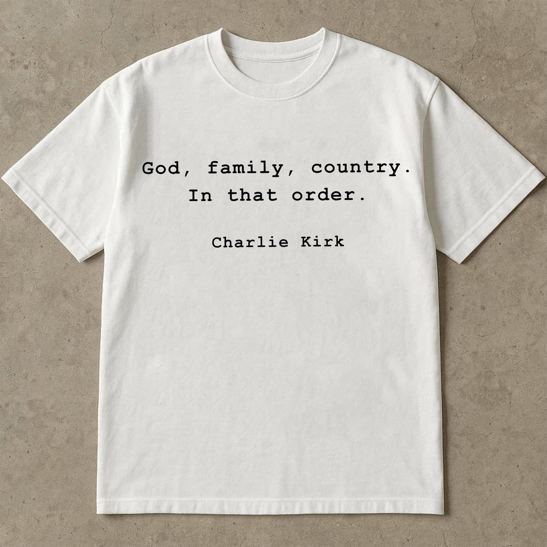 God Family Country Shirt, Charlie Kirk Quote TShirt, Christian Conservative Tee, Patriot America Faith Political Top
