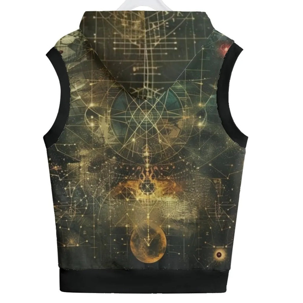 Celestial Alchemy Pullover Hoodie, Sacred Geometry Hoodie with Cosmic Astral Design for Spiritual Souls & Starseekers