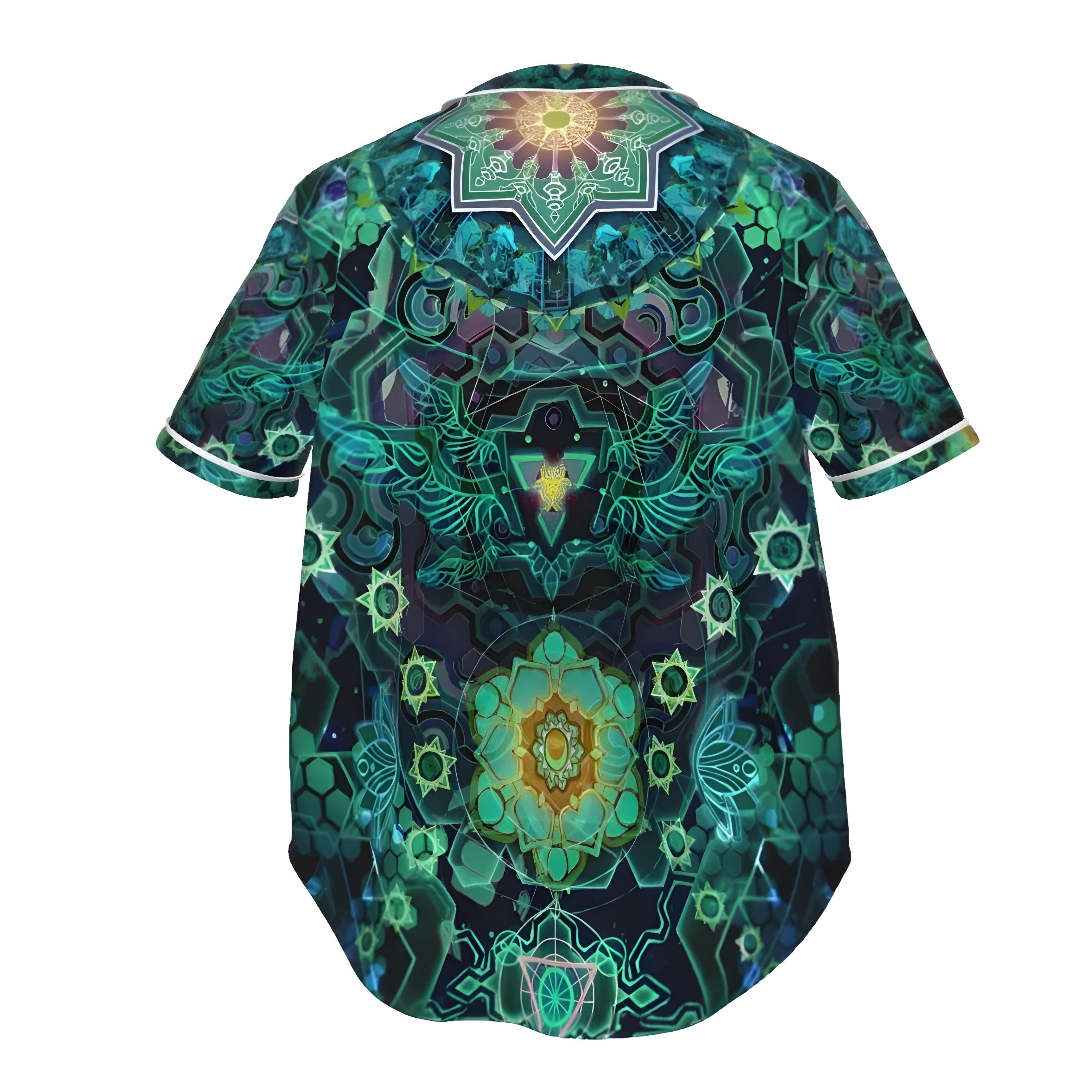 Yantric Geometry Baseball Shirt, Sacred Geometry Graphic Tee, Spiritual Festival Wear, Psychedelic Sportswear, Chakra Shirt
