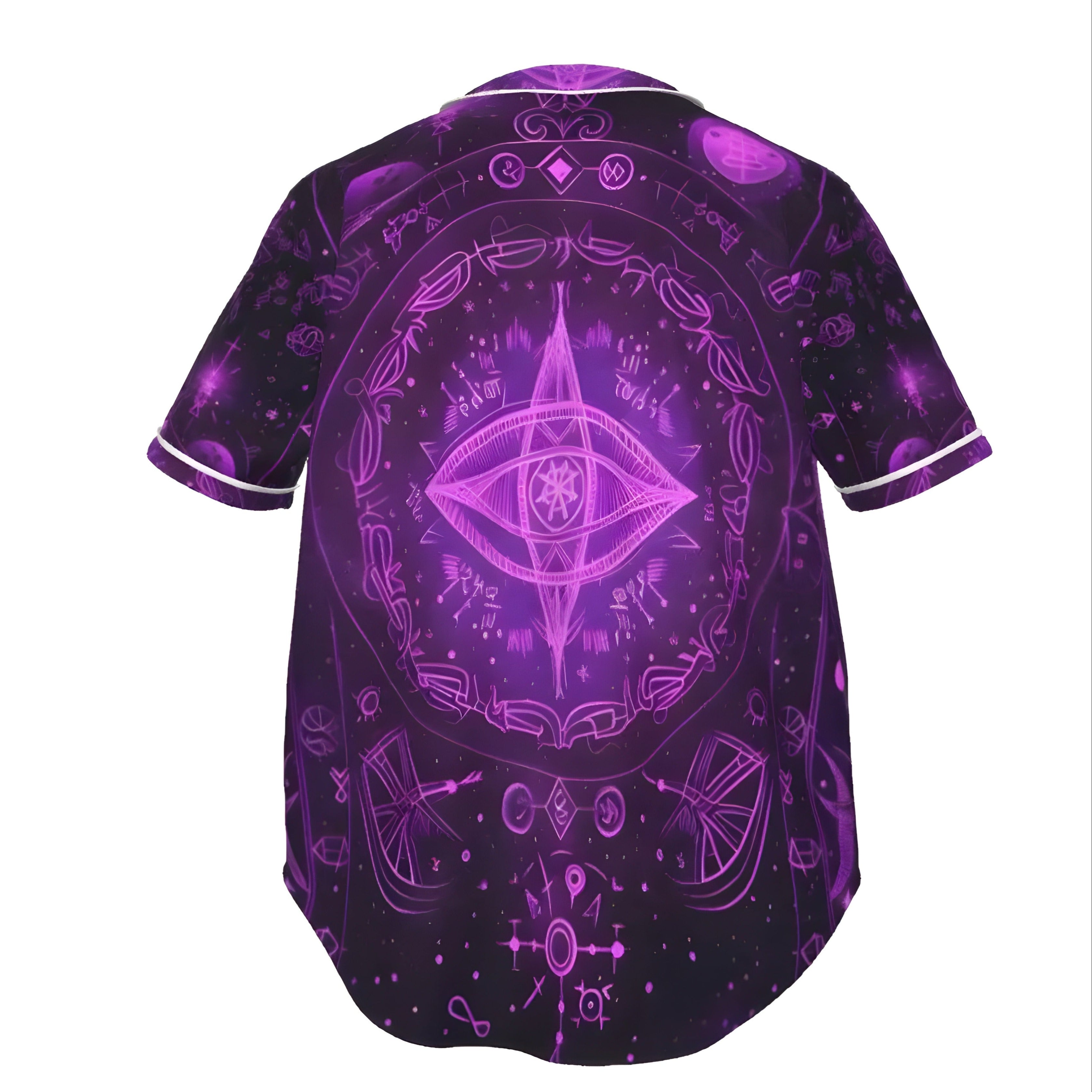 Mystical Fantasy Baseball Shirt, Cosmic Eye Graphic Tee, Spiritual Magic Baseball Wear, Psychedelic Fantasy Sportswear
