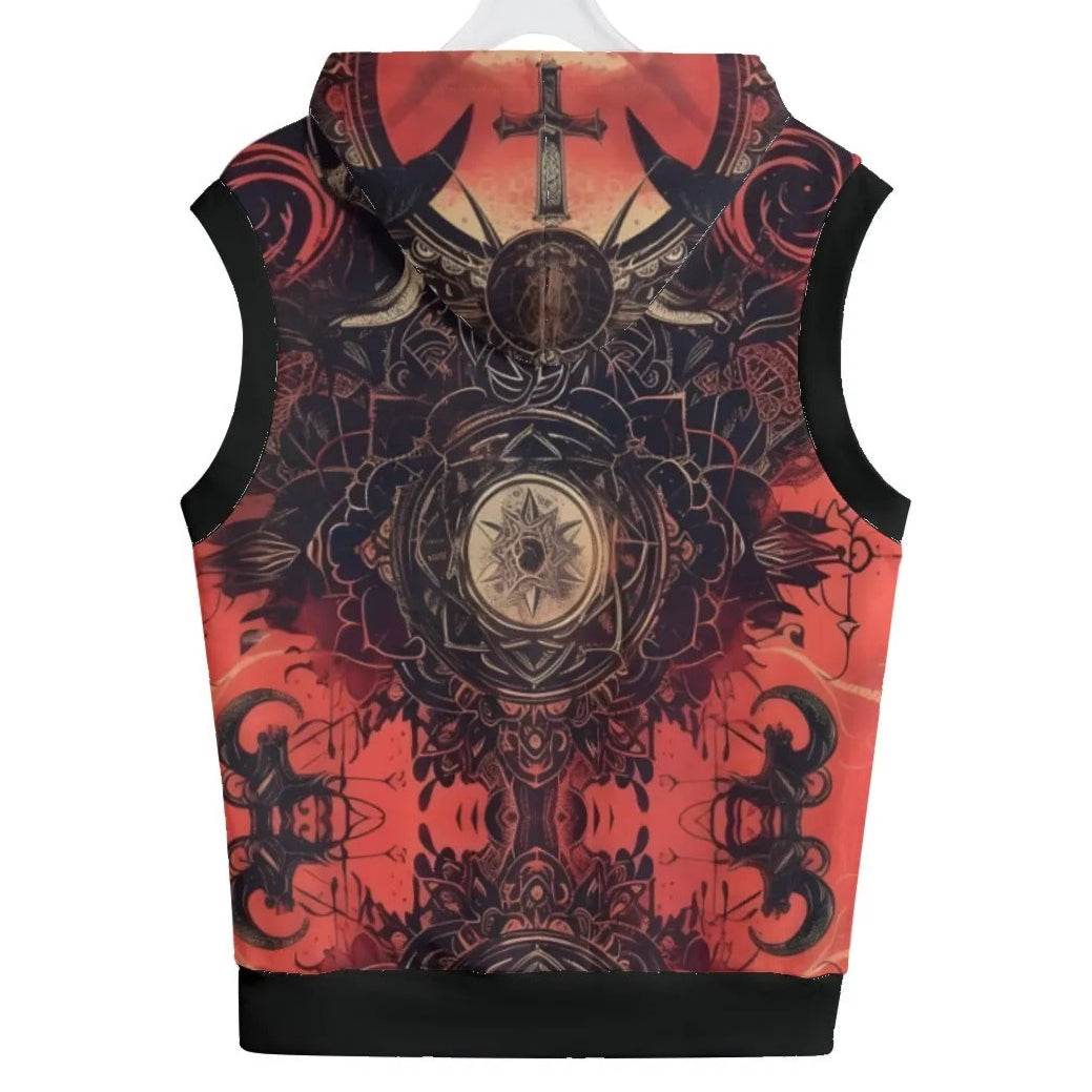 Halloween Costume Ideas, Infernal Mandala Skull Pullover Hoodie, Dark Gothic Mandala Sweatshirt, Halloween Horror Nights Wear