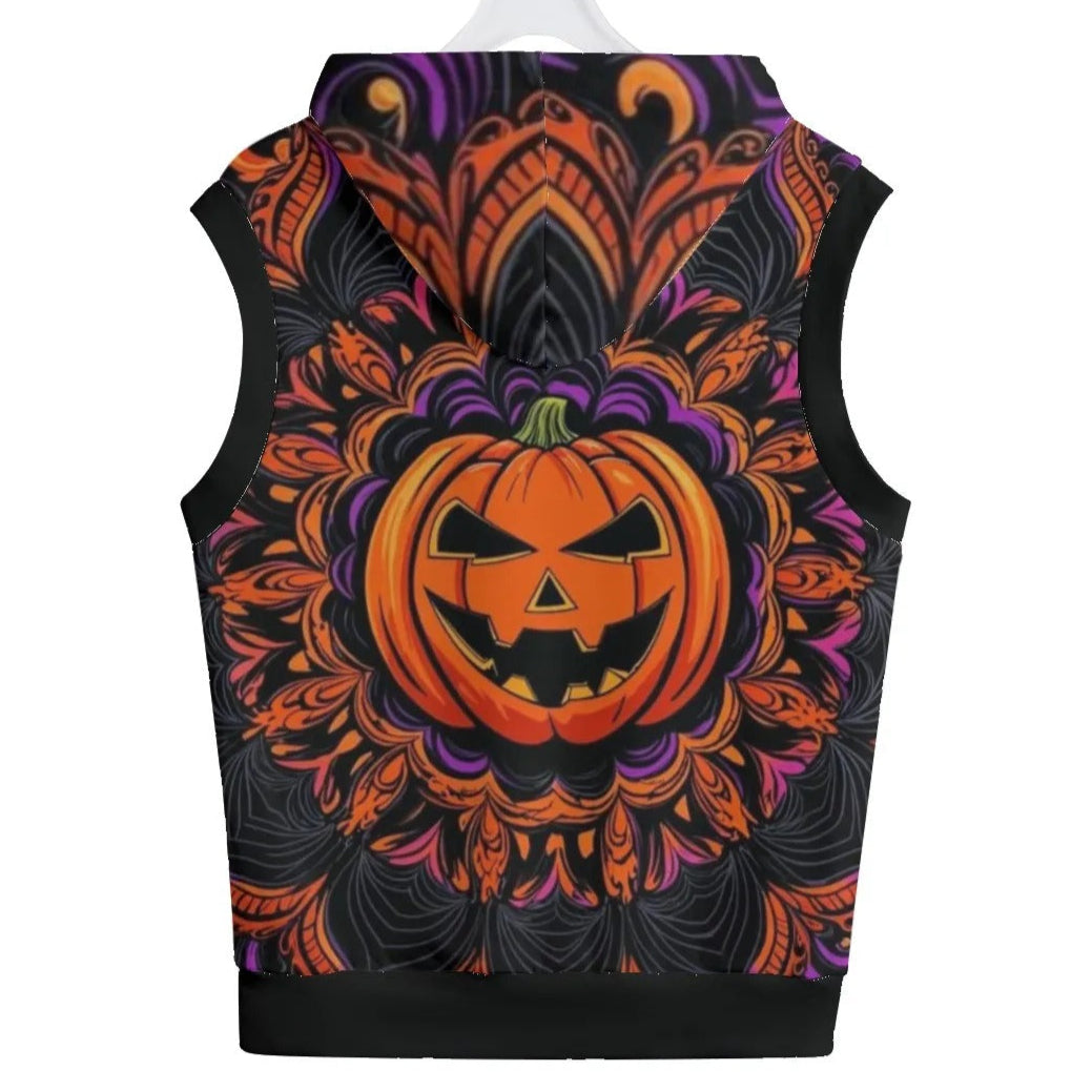 Pumpkin Mandala Magic Pullover Hoodie, Halloween Jack-o’-Lantern Essentials Hoodie, Spooky Mandala Art, Halloween Costume Ideas