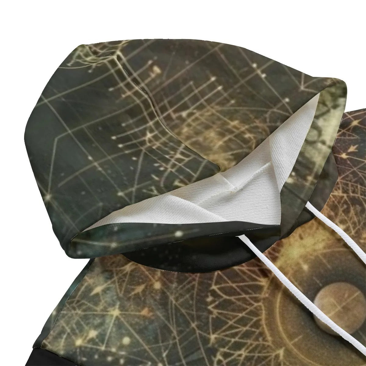 Celestial Alchemy Pullover Hoodie, Sacred Geometry Hoodie with Cosmic Astral Design for Spiritual Souls & Starseekers