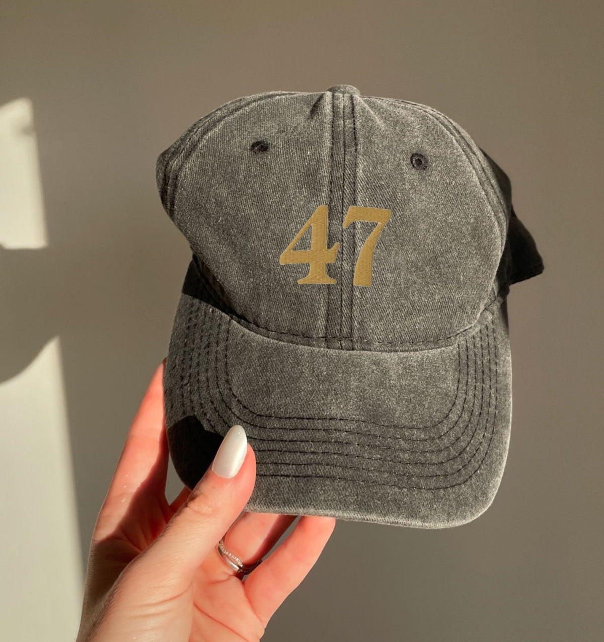 Embroidered 47 Charlie Kirk Washed Cap, Republican, Politics, Rest in Peace, Embroidered Hat, Patriotic Hat, trucker hat, Freedom Cap