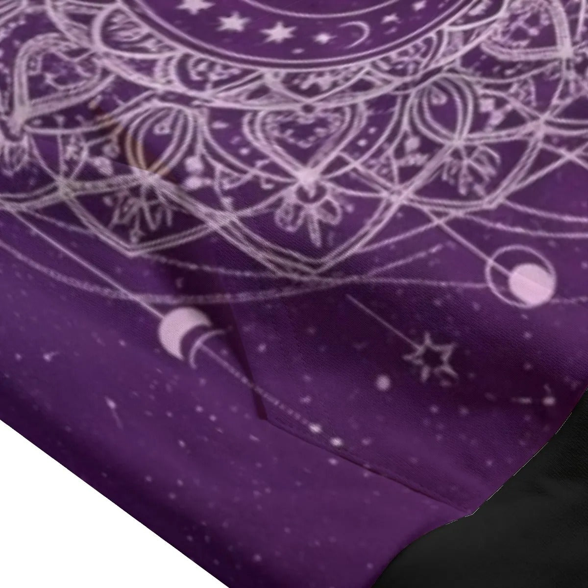 Mystic Lunar Mandala Pullover Hoodie, Moon Phase Spiritual Sweatshirt, Celestial Lotus Hooded Top, Sacred Geometry Cosmic Hoodie, Boho Mystic Style