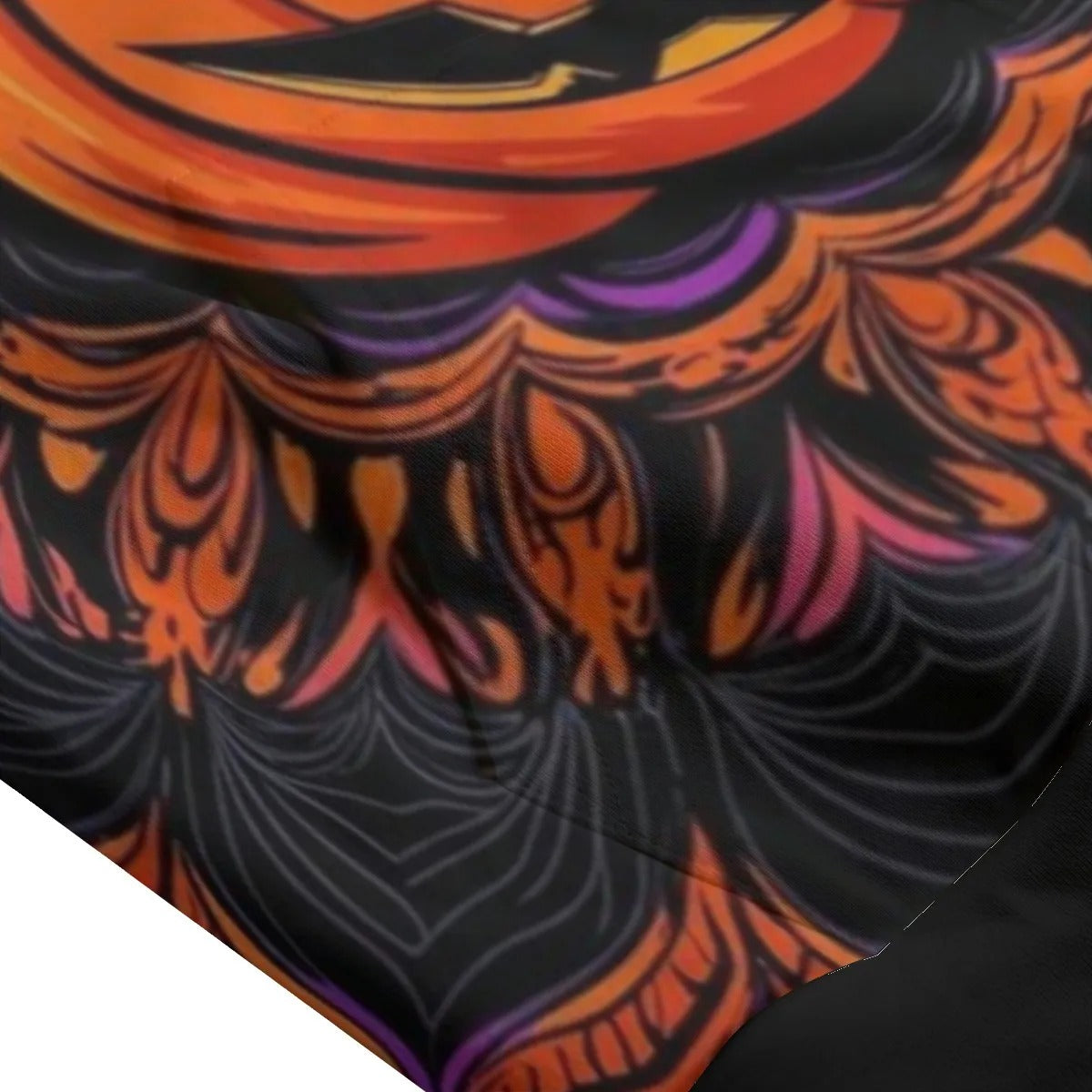 Pumpkin Mandala Magic Pullover Hoodie, Halloween Jack-o’-Lantern Sweatshirt, Spooky Mandala Art, Gothic Fall Apparel