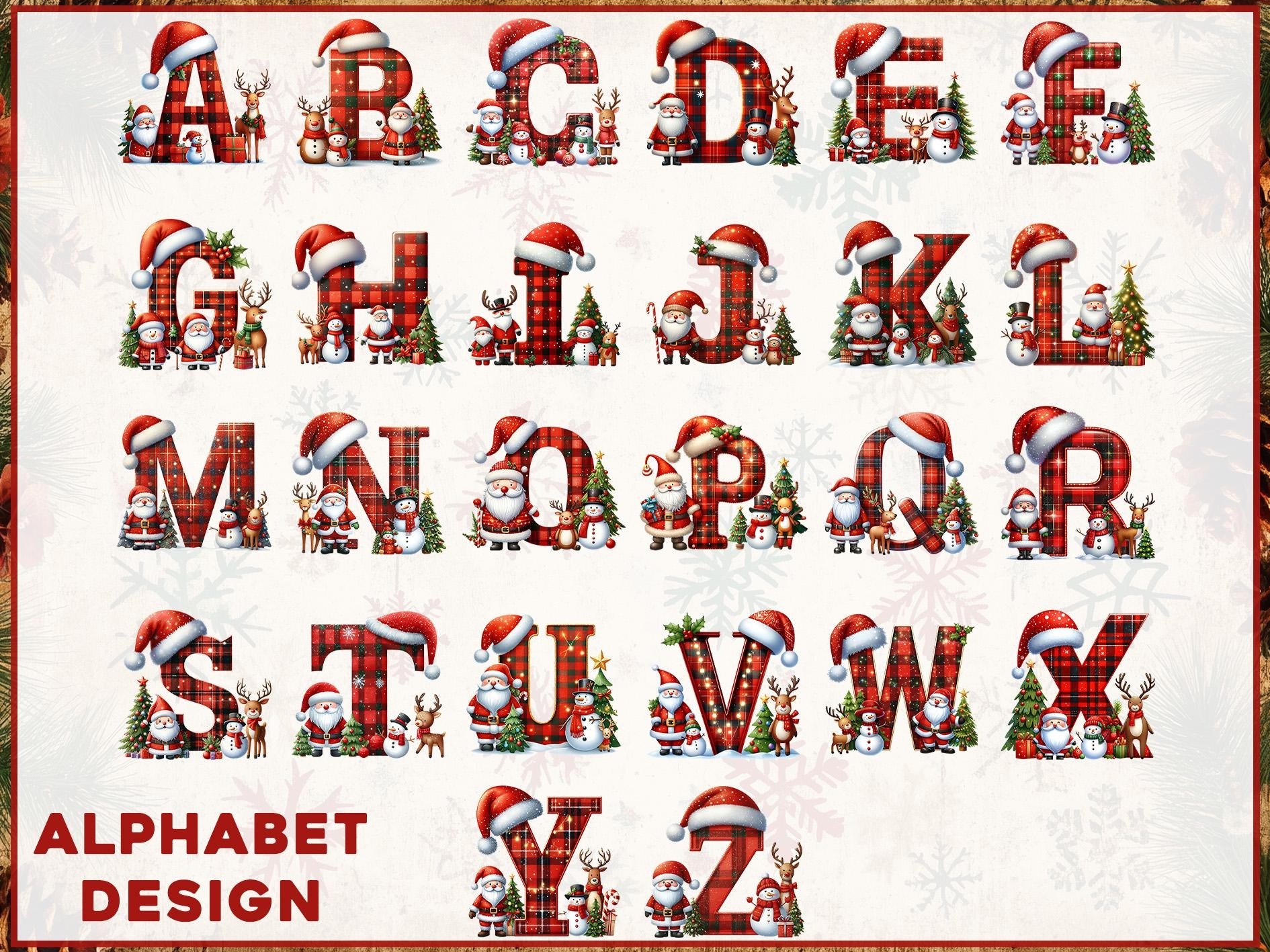 Custom Christmas Gift Bag, Personalized Santa Sack, Large Xmas Gift Bag with Initial Letter & Name, Holiday Present Bag for Kids & Family