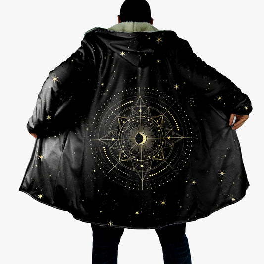 The Sun Galaxy Mandala Cloak, Sun And Moon Cloak, Astrology Cape