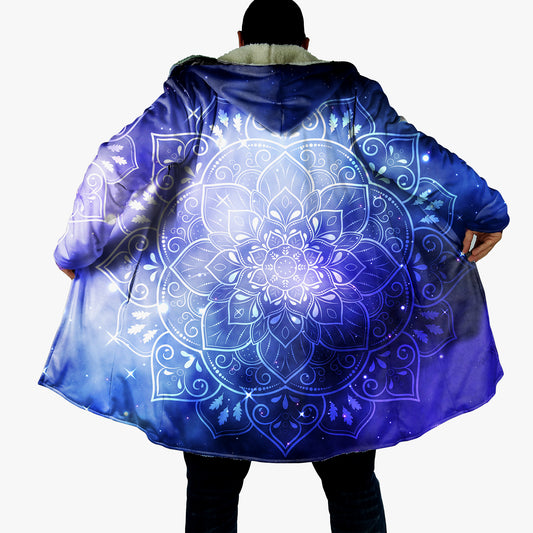 Mandala Hooded Cloak, Cloak With Hood, Festival Cloak