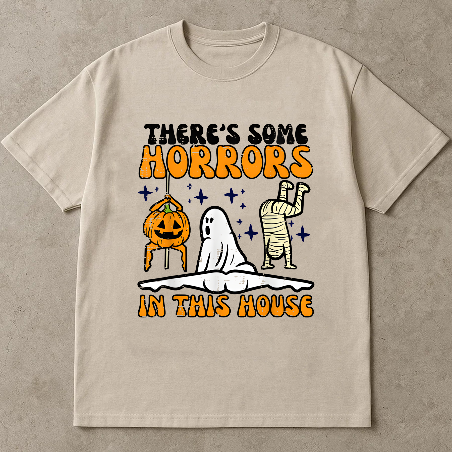Funny Halloween T-Shirt, Spooky Season Shirt, Ghost Pumpkin Mummy Graphic Tee, Halloween Shirt