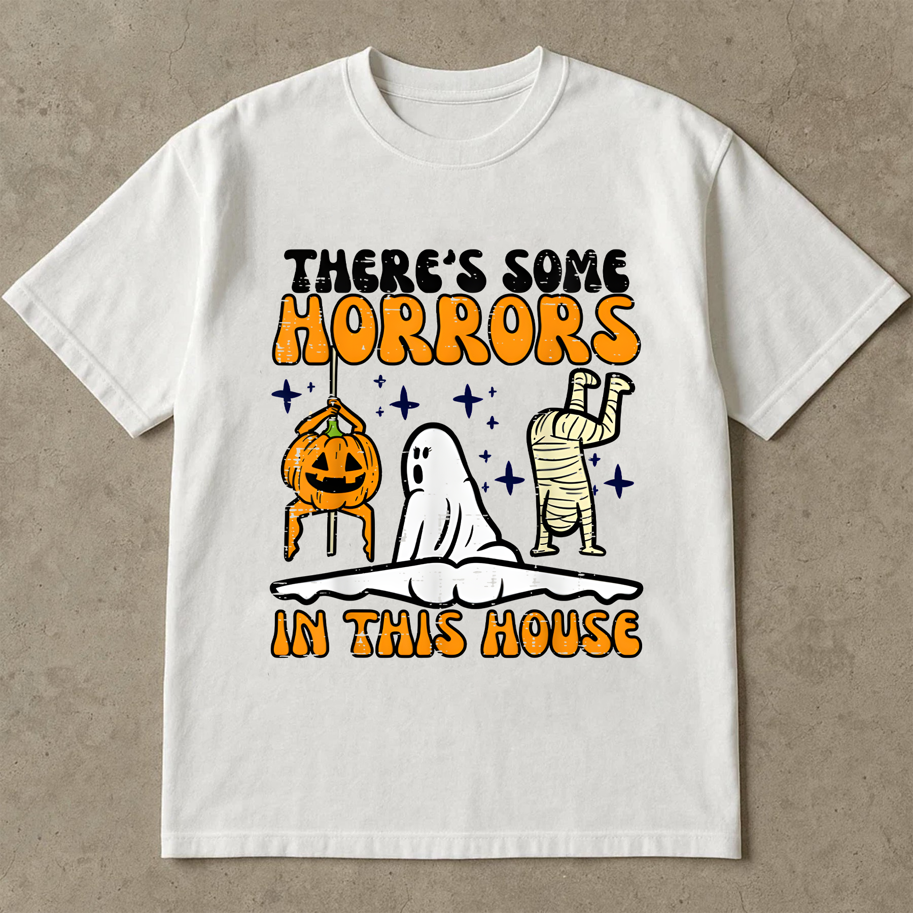Funny Halloween T-Shirt, Spooky Season Shirt, Ghost Pumpkin Mummy Graphic Tee, Halloween Shirt