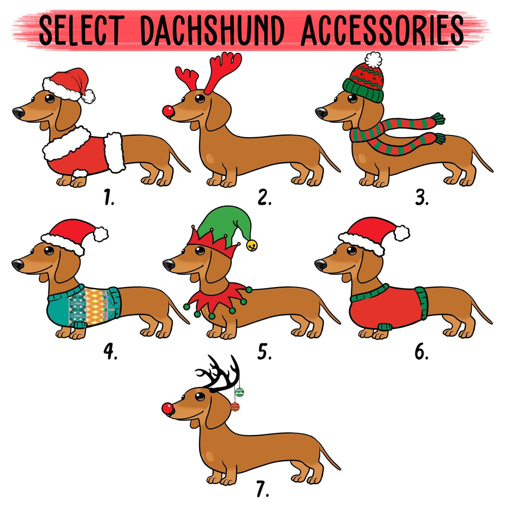 Personalized Dachshund Christmas Ornament, Custom Dog Ornament with Name, Holiday Pet Ornament, Dachshund Lovers Gift, Xmas Tree Decor