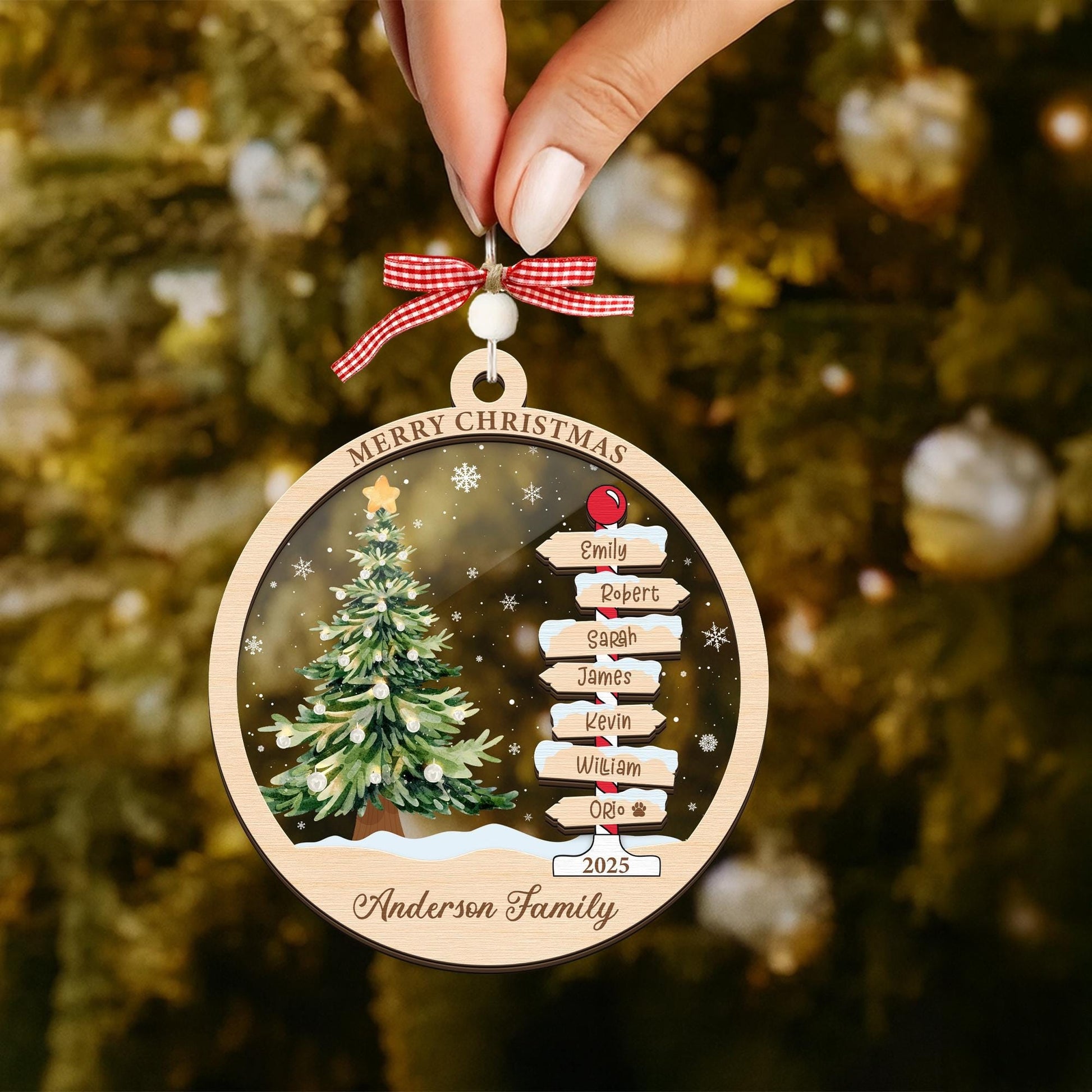 Family Name Christmas Tree Ornaments, Personalized Family Name Ornament, Christmas Tree Ornament Family Names 2025, Holiday Keepsake