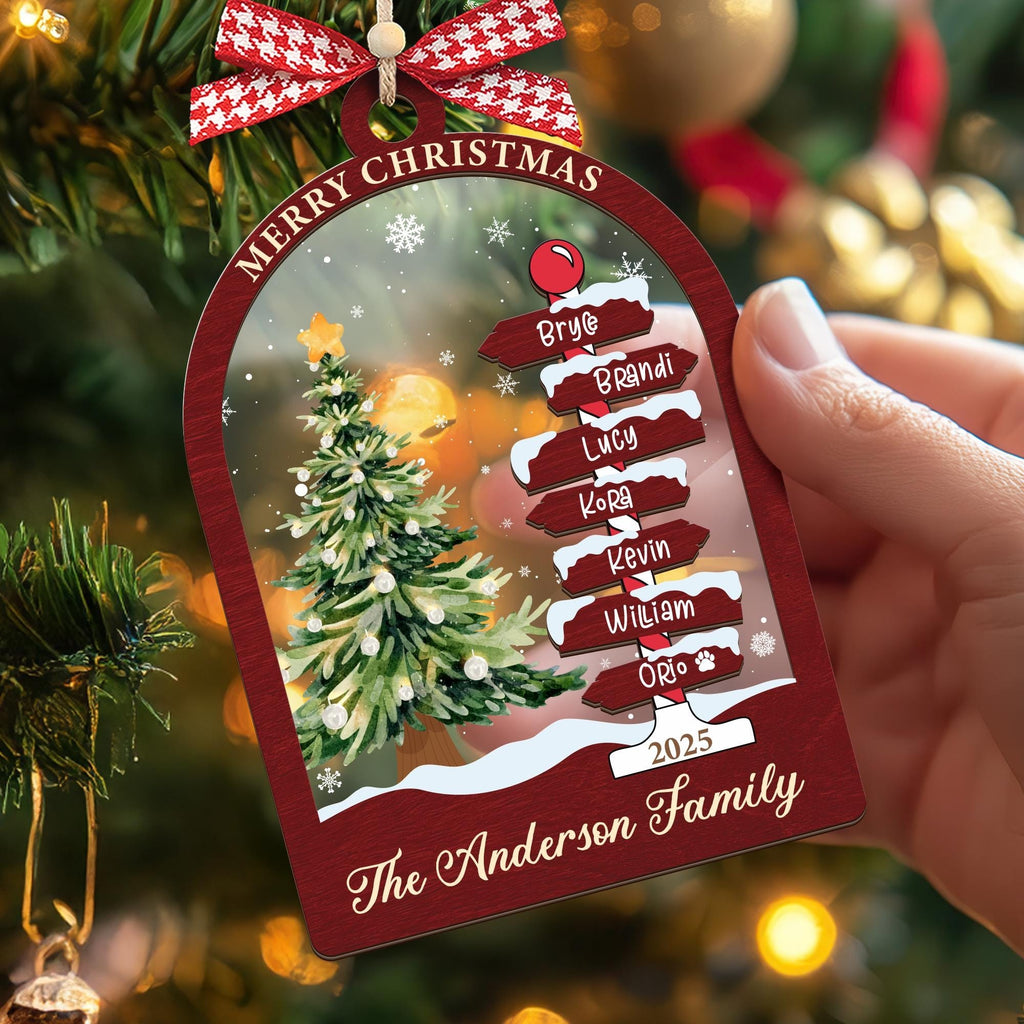 Custom Family Ornaments, Personalized Family Name Ornament 2025, Christmas Tree Ornament Family Names, Christmas Keepsake, Gifts For Mom