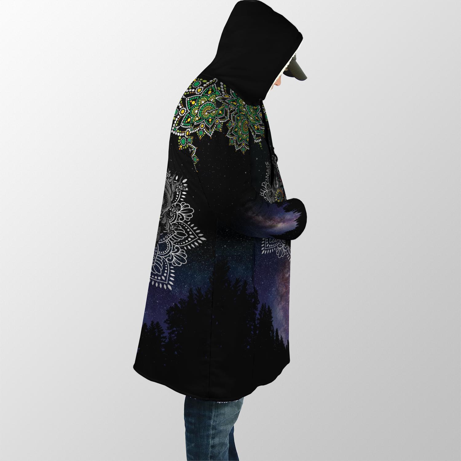 Lobo Wolf Mandala 3D Over Printed Cloak, Wolf Mandala Cloak.