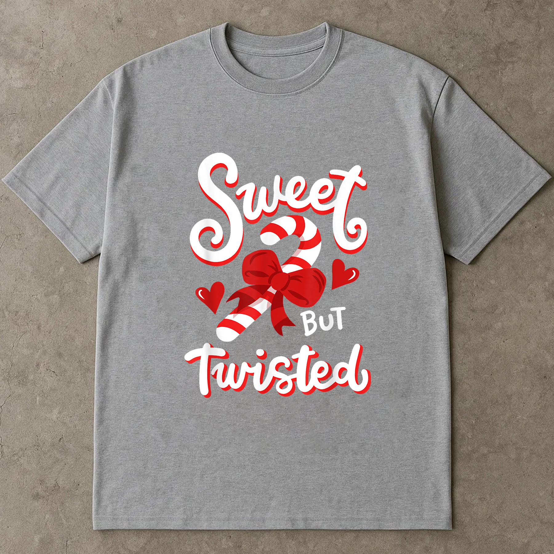 Sweet But Twisted Christmas Shirt, Funny Candy Cane Tee, Holiday Humor Top, Festive Party Outfit, Cute Xmas Gift Shirt
