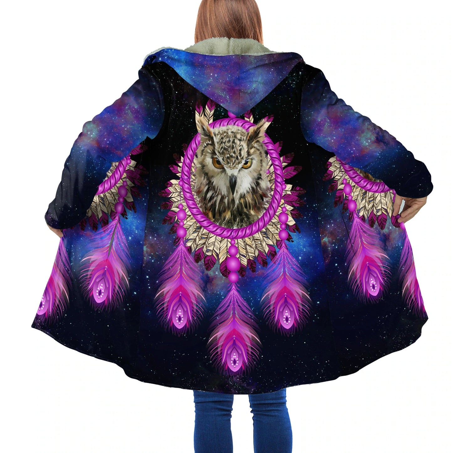 Native America Owl Cloak, Native America Hooded Cloak