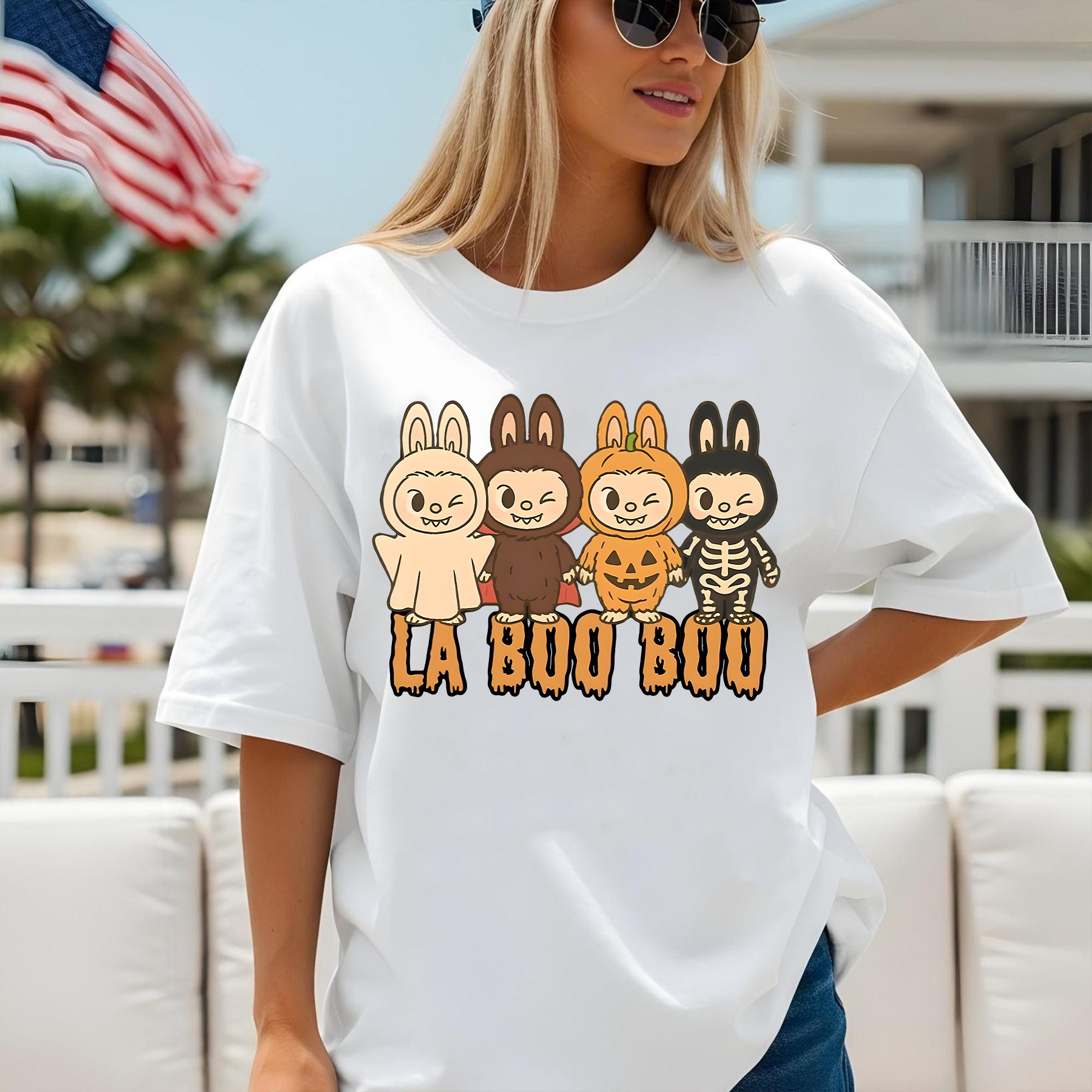 Labooboo Halloween Shirt, Spooky Labubu Shirt, Labubu Lover, Trending Cartoon Character Shirt, Labubu Sweatshirt, Halloween Shirt