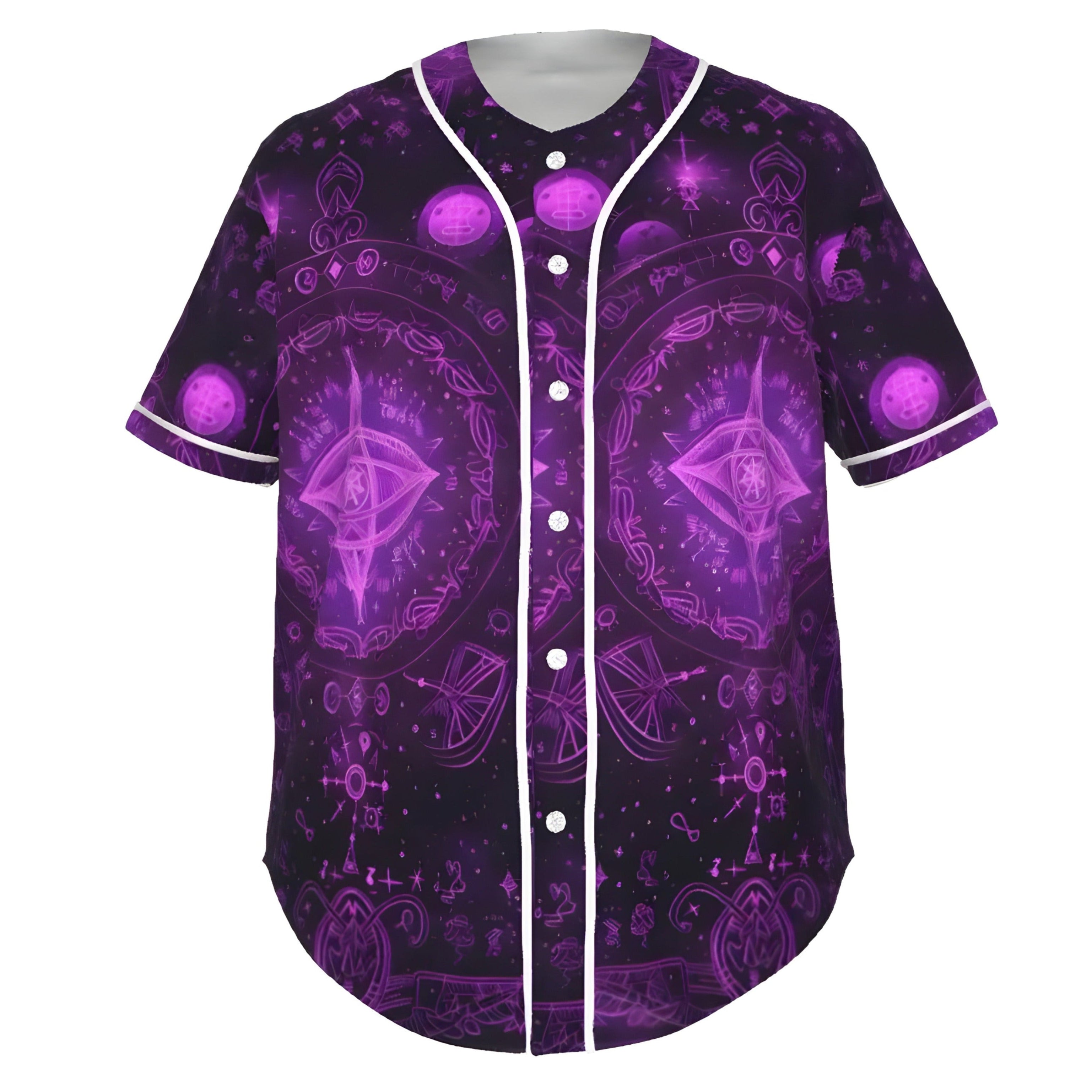 Mystical Fantasy Baseball Shirt, Cosmic Eye Graphic Tee, Spiritual Magic Baseball Wear, Psychedelic Fantasy Sportswear