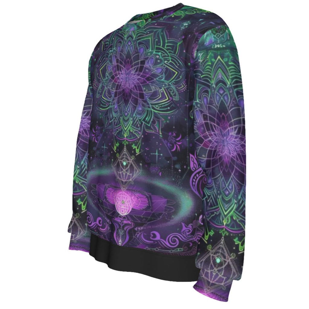 Mystic Aesthetic Sweater, Mystic Mandala Sweater, Cosmic Tarot Sweater, Sacred Geometry Sweater, Trippy Psychedelic Sweater, Spiritual Festival Wear