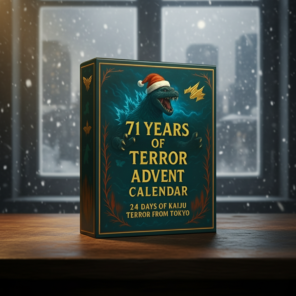 Godzilla Advent Calendar, Kaiju Monster 24 Days Countdown, 71 Years of Terror Collectible Figures, Gift for Fans