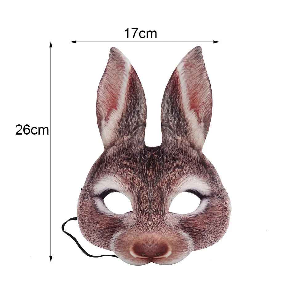 Animal Mask, Scary Mask, 3D Realistic Half Face Mask, Halloween Decorations, Birthday Party, Game Cosplay Costume Accessories