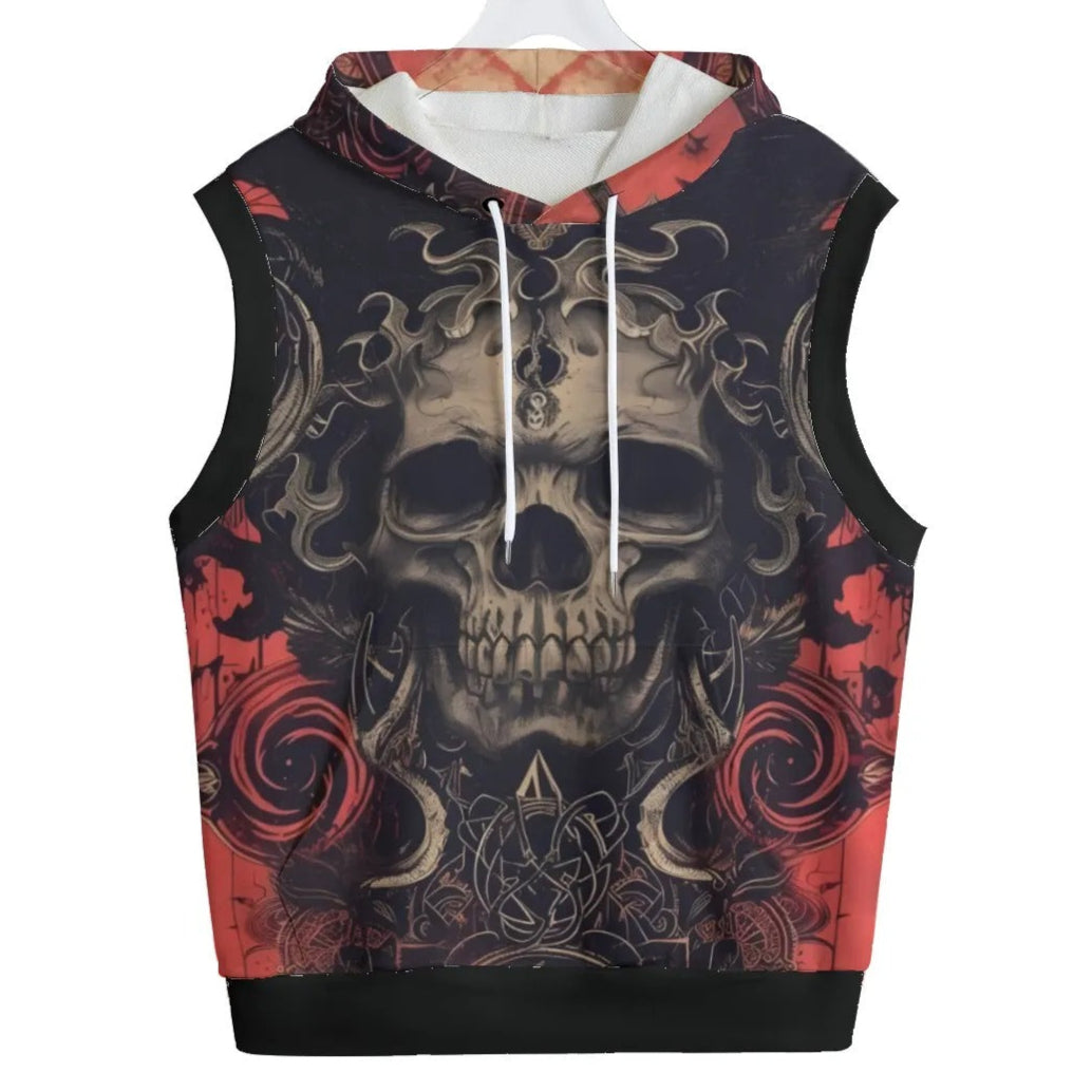 Halloween Costume Ideas, Infernal Mandala Skull Pullover Hoodie, Dark Gothic Mandala Sweatshirt, Halloween Horror Nights Wear