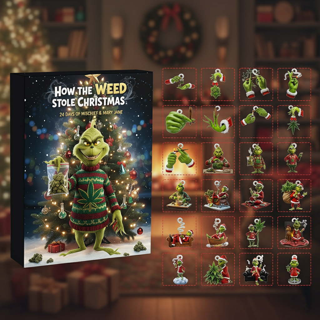 Grinch Kitchen Advent Calendar 2025, Christmas Baking Countdown Box, Cute Holiday Cookie Figures, Xmas Gift Set for Kids