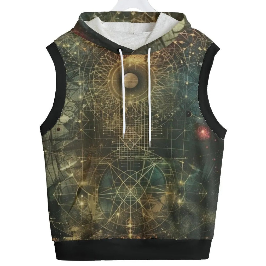 Celestial Alchemy Pullover Hoodie, Sacred Geometry Hoodie with Cosmic Astral Design for Spiritual Souls & Starseekers