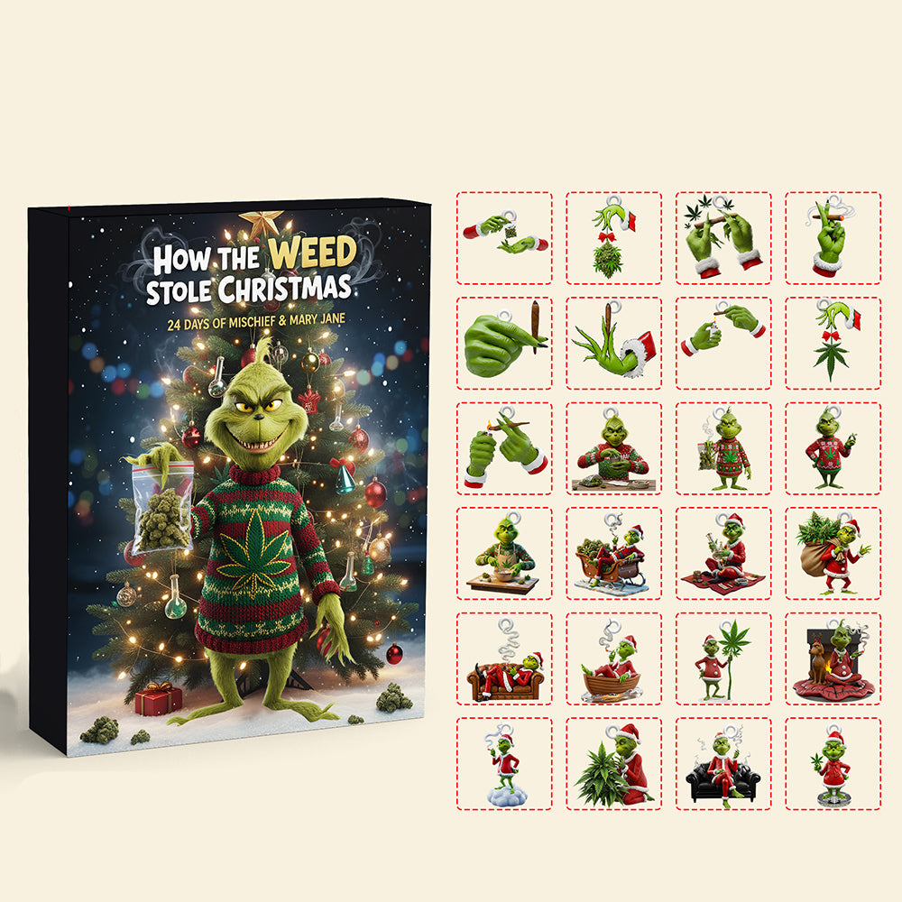 Grinch Kitchen Advent Calendar 2025, Christmas Baking Countdown Box, Cute Holiday Cookie Figures, Xmas Gift Set for Kids