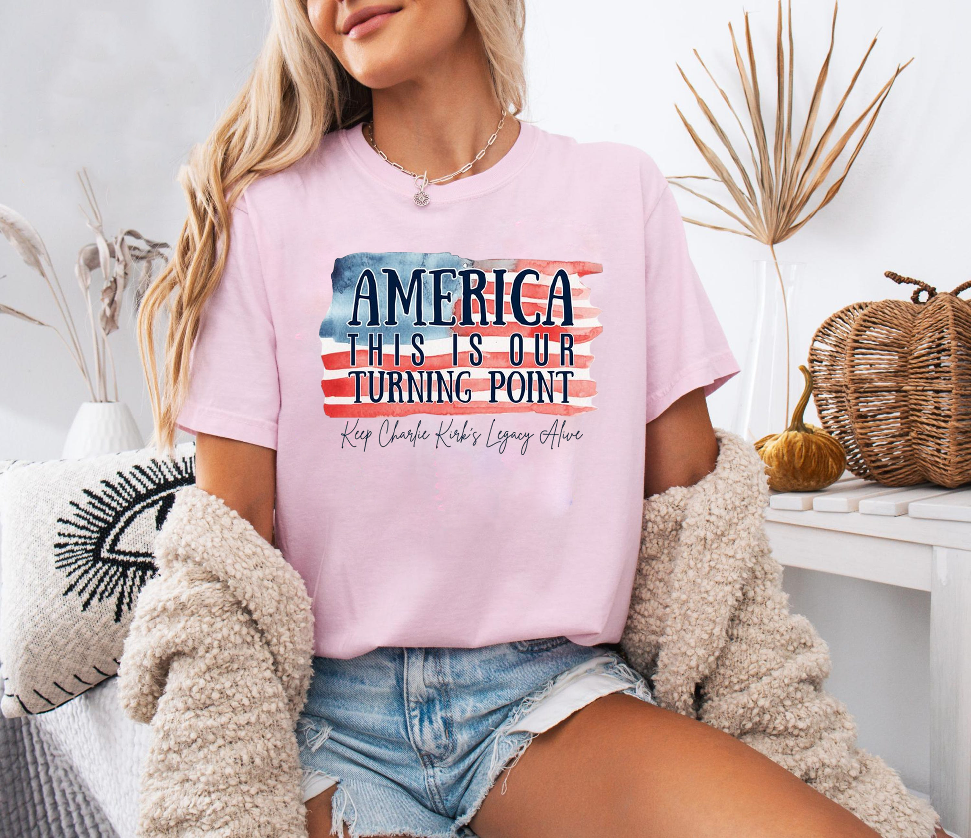 America This Is Our Turning Point Shirt, Charlie Kirk Legacy TShirt, USA Patriot Political Freedom Conservative Top