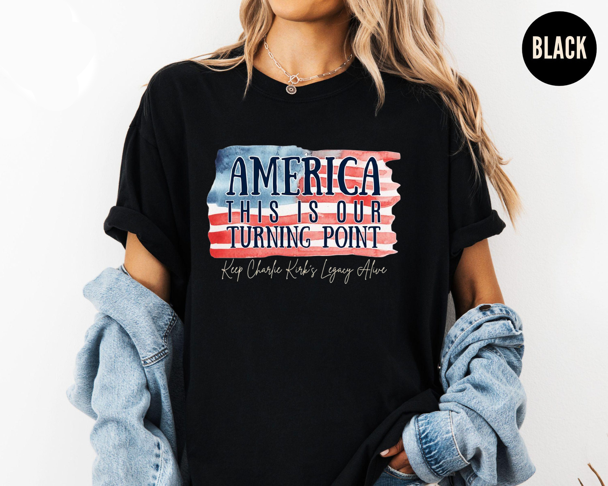 America This Is Our Turning Point Shirt, Charlie Kirk Legacy TShirt, USA Patriot Political Freedom Conservative Top