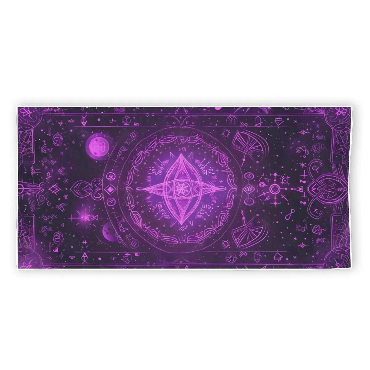 Mystical Fantasy Beach Towel – Cosmic Eye Design, Spiritual Beach Towel, Witchy Festival Towel, Psychedelic Magic Beachwear