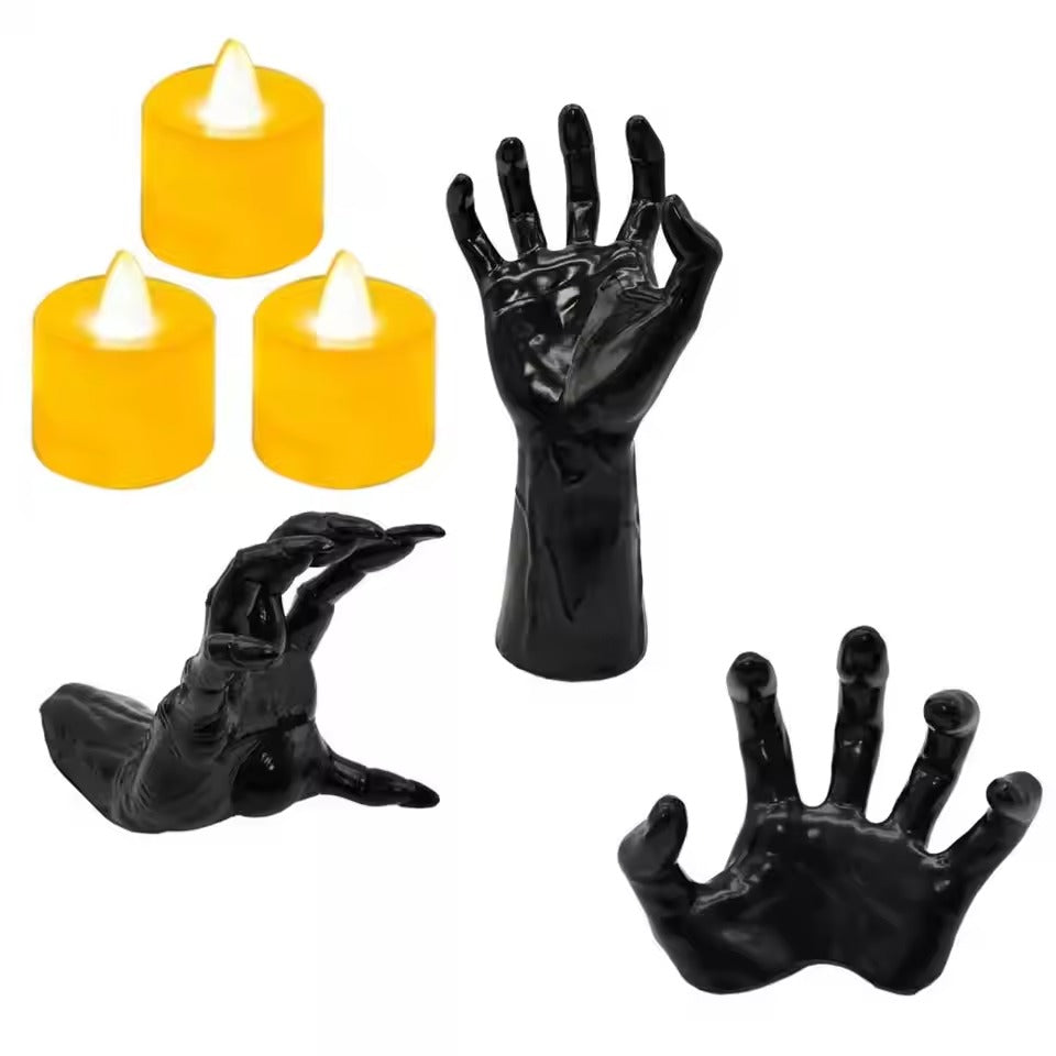 Halloween Scary Hand Candle Holder, Creepy Wall Decor & Towel Hanger, Halloween Decorations, Haunted House Decor, Spooky Halloween Decor