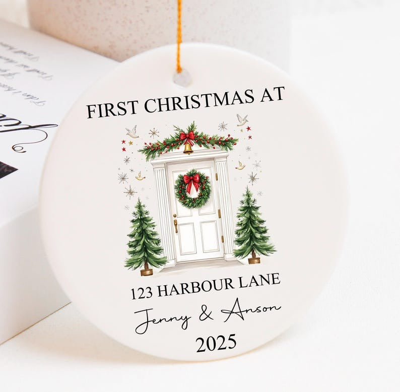 Personalized New Home Bauble, New Home Christmas Ornament 2025, First Christmas in Our New Home Ornament, Happy New Home Gift, New Home Decor