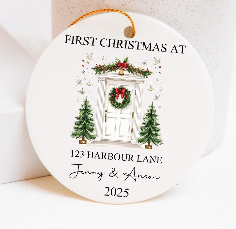 Personalized New Home Bauble, New Home Christmas Ornament 2025, First Christmas in Our New Home Ornament, Happy New Home Gift, New Home Decor